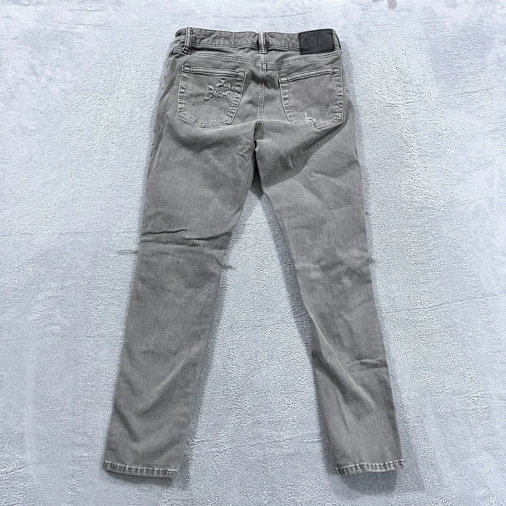 American Eagle Athletic Skinny Airflex Jeans Men's 30x30*  Distressed Gray Denim